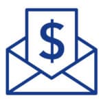 paycheck in an envelope icon